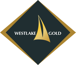 Westlake Gold diamond logo graphic teal and gold