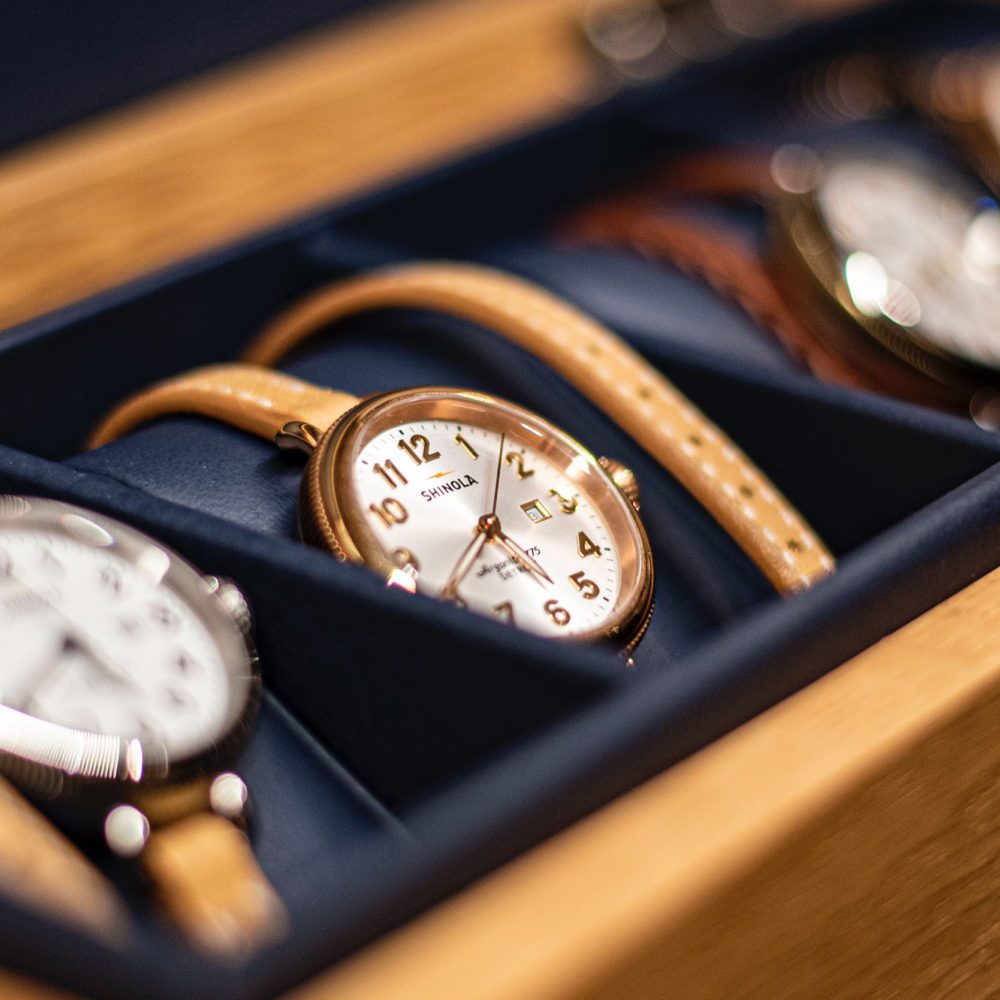 Image of watches inside of a watch drawer