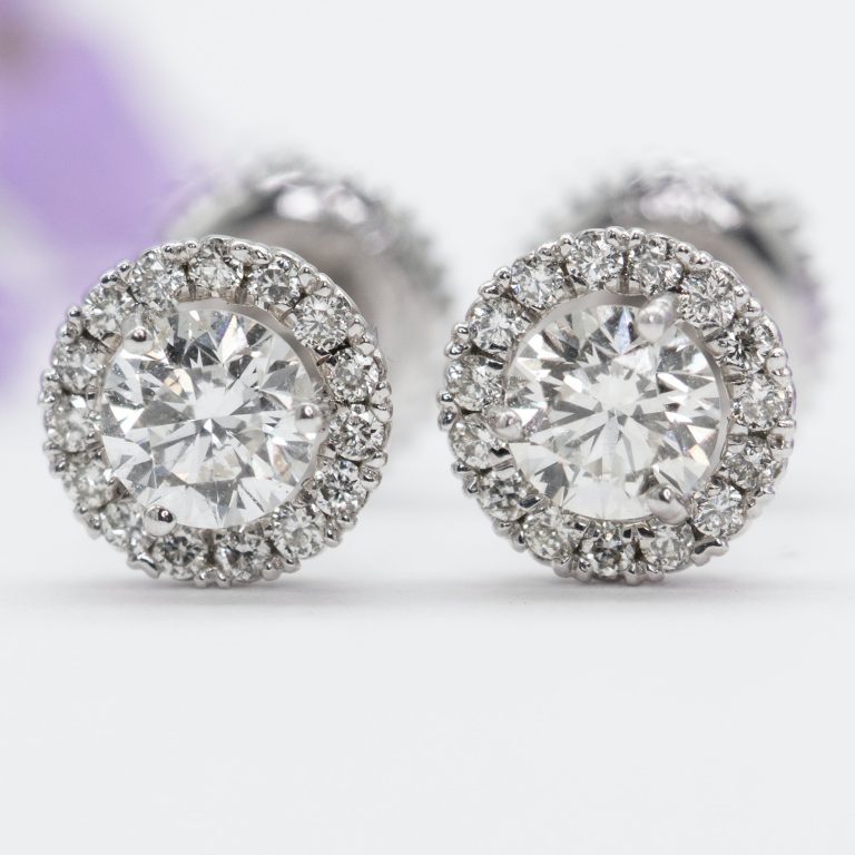 Image of two diamond earrings