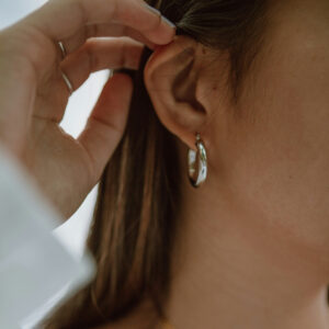 Image of silver jewelry or silver earring